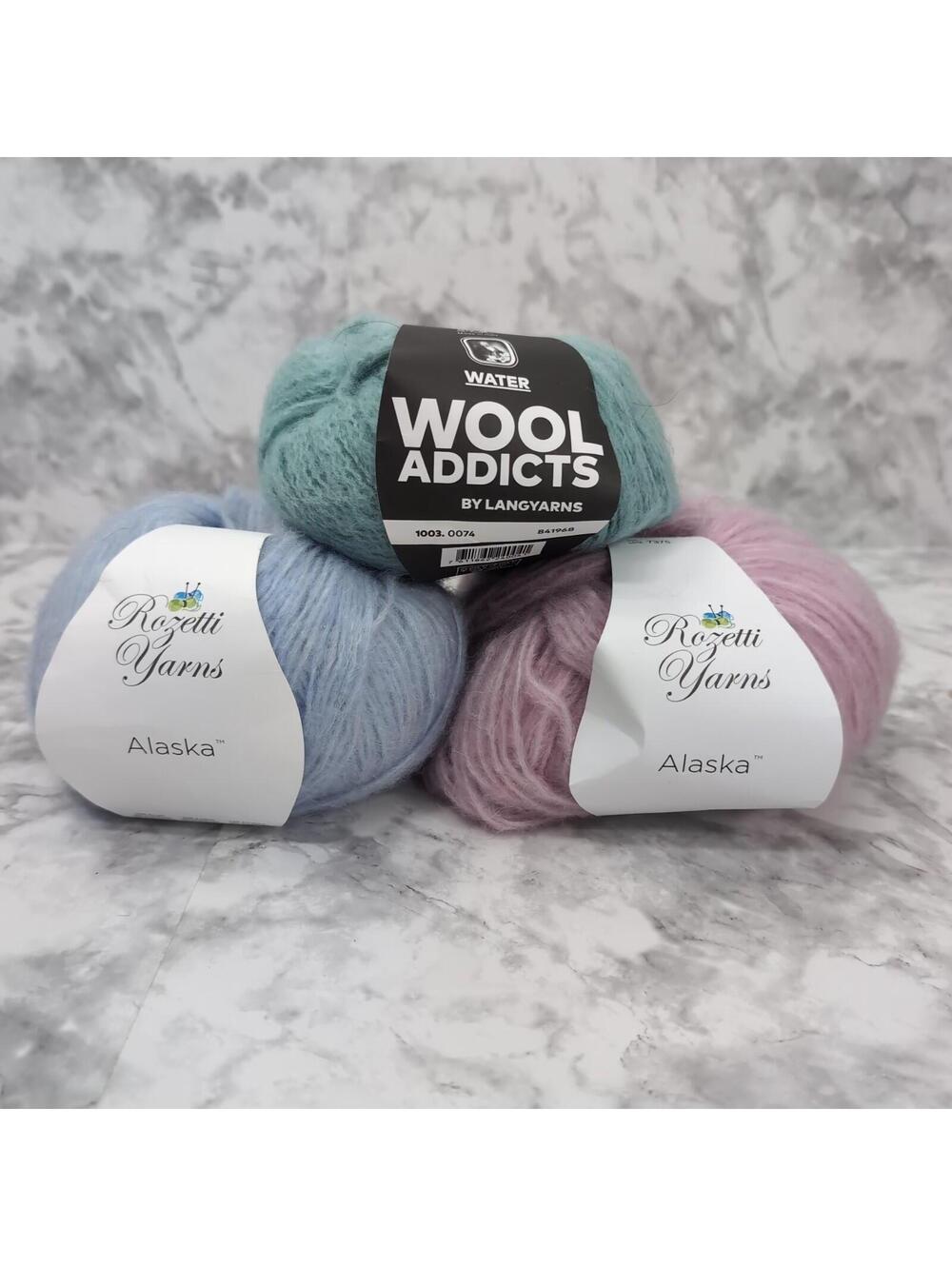 Lot of 3 Wool Yarn Skeins 2 Rozetti Yarns and 1 Wool Addicts Yarn